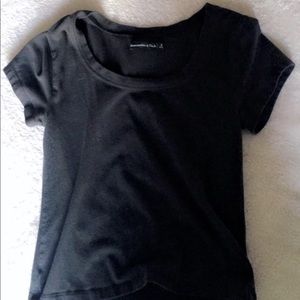 Cropped Black Tee